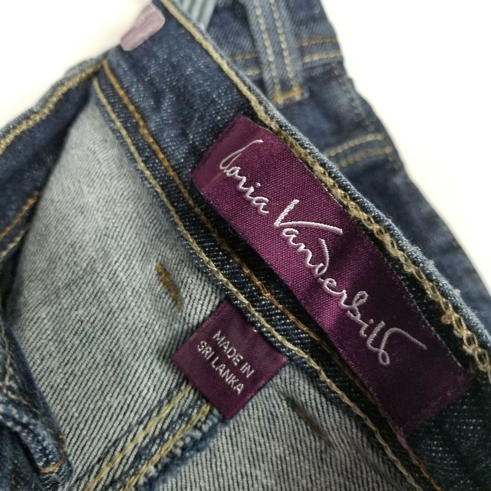 Gloria Vanderbilt Womens Cropped Jeans Size 8 Dark Blue Amanda Capri Denim Pants - Picture 4 of 5